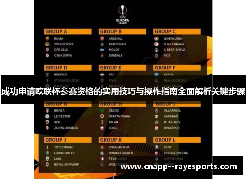 成功申请欧联杯参赛资格的实用技巧与操作指南全面解析关键步骤 成功申请欧联杯参赛资格的实用技巧与操作指南全面解析关键步骤